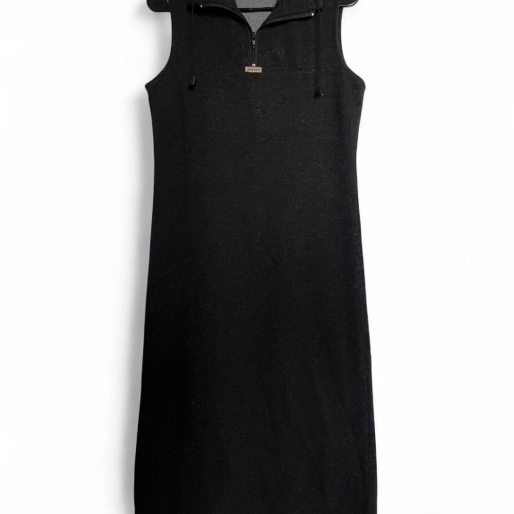 D.B. JEANS Black MAXI Dress with Zipper Detail